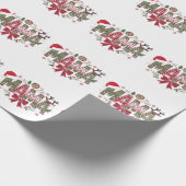 Kerst Mama Coquette Bow Mama Claus Tree Cake Cadeaupapier (Hoek)