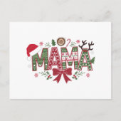 Kerst Mama Coquette Bow Mama Claus Tree Cake Feestdagenkaart (Voorkant)
