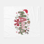 Kerst Mama Coquette Bow Mama Claus Tree Cake Fleece Deken (Voorkant (Horizontaal))