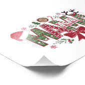 Kerst Mama Coquette Bow Mama Claus Tree Cake Foto Afdruk (Hoek)