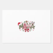 Kerst Mama Coquette Bow Mama Claus Tree Cake Inpakpapier Vel (Voorkant)