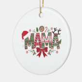 Kerst Mama Coquette Bow Mama Claus Tree Cake Keramisch Ornament (Links)