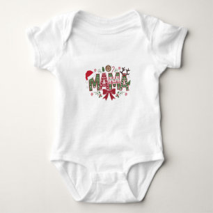 Kerst Mama Coquette Bow Mama Claus Tree Cake Romper