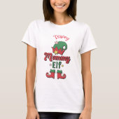 Kerst Mama Elf aangepast dame's t-shirt (Voorkant)