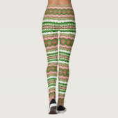 Kerst Mandala in rood, groen en warm goud Leggings (Achterkant)