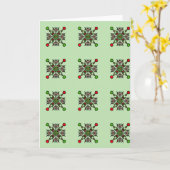 Kerst Mandala Patroon Kaart (Gele Bloem)