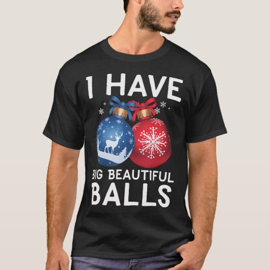 Kerst Mannen heeft grappige T - shirts ik heb grot (Voorkant)