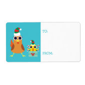 Kerst Maria & Bandit de Kippen Etiket (Voorkant)