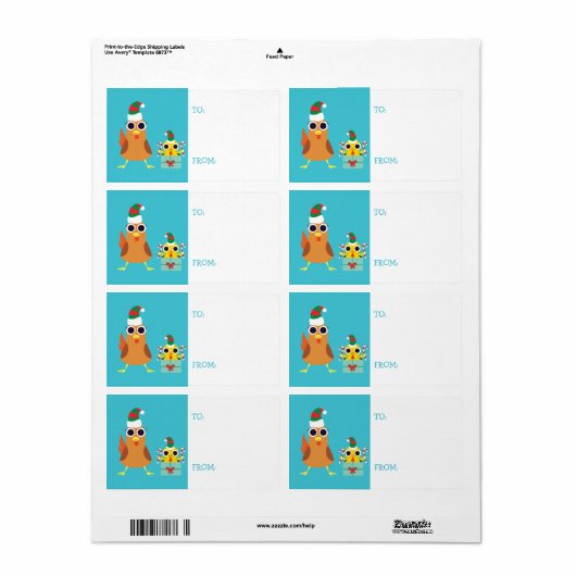 Kerst Maria & Bandit de Kippen Etiket (Full Sheet)