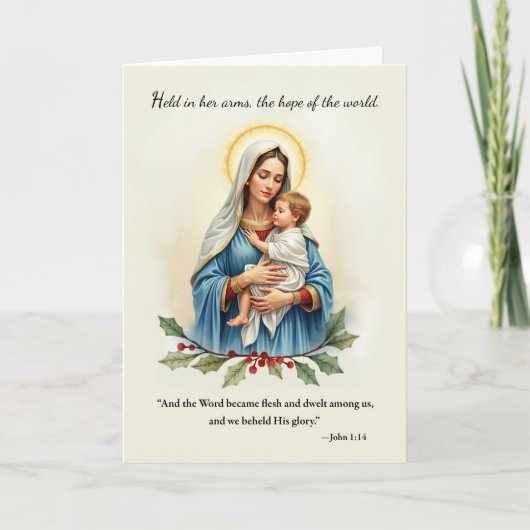 Kerst Maria Madonna en kindvrede Kaart (Voorkant)