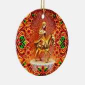 Kerst ~ Maria op de ezel ~ 19e eeuw ~ Keramisch Ornament (Rechts)