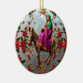 KERST ~ Maria op de ezel ~ Keramisch Ornament (Rechts)