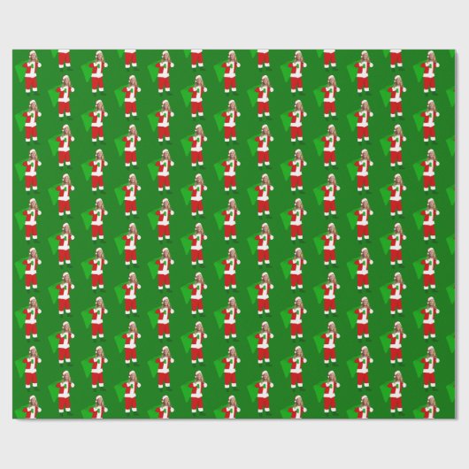 kerst Marjorie Taylor Greene kerstman Cadeaupapier (Vlak)