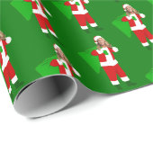 kerst Marjorie Taylor Greene kerstman Cadeaupapier (Rol Hoek)