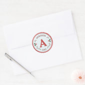 Kerst Marquee Monogram Stickers (Envelop)