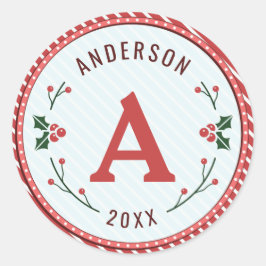 Kerst Marquee Monogram Stickers