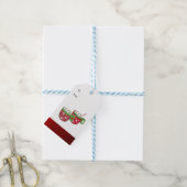 Kerst Marshmallow Genot Cadeaulabel (Met Touw)