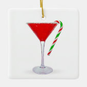 Kerst Martini Cocktail Keramisch Ornament (Voorkant)