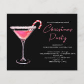 Kerst Martini Cocktail Party Budget Uitnodiging (Voorkant)