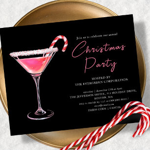 Kerst Martini Cocktail Party Budget Uitnodiging