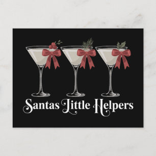 Kerst Martini Cocktails van de Kabouter Feestdagenkaart