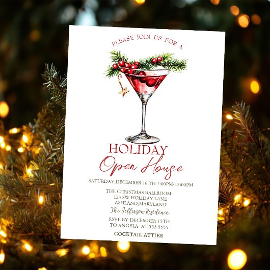 Kerst Martini Kerst Open Huis Kaart