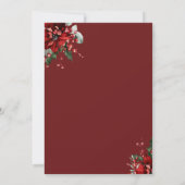 Kerst Martini Poinsettia Holiday Open House Kaart (Achterkant)