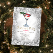 Kerst Martini Snowflakes Grijze Kerst Kaart