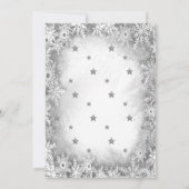 Kerst Martini Snowflakes Grijze Kerst Kaart (Achterkant)