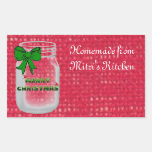 Kerst Mason Jar Labels