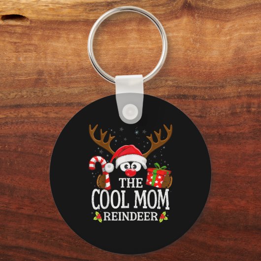 Kerst Matching De Cool Moeder Rendier Familie  Sleutelhanger (Voorkant)
