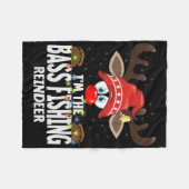 Kerst Matching Ik Ben De B Vis Reindeer Fleece Deken (Voorkant (Horizontaal))
