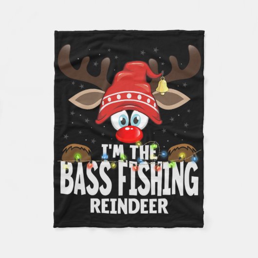 Kerst Matching Ik Ben De B Vis Reindeer Fleece Deken (Voorkant)