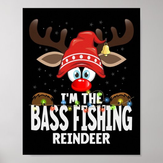 Kerst Matching Ik Ben De B Vis Reindeer Poster (Voorkant)