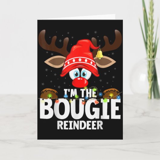Kerst Matching Ik Ben De Bougie Rendier  Kaart (Voorkant)