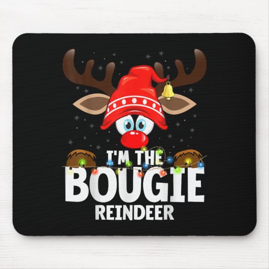 Kerst Matching Ik Ben De Bougie Rendier Muismat (Voorkant)