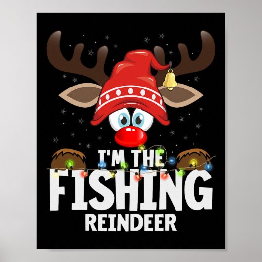 Kerst Matching Ik Ben De Vissende Rendier  Poster (Voorkant)