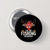 Kerst Matching Ik Ben De Vissende Rendier Ronde Button 5,7 Cm (Voorkant /achterkant)