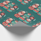 Kerst Matryoshka Nesting Doll Wrapping Papier (Hoek)