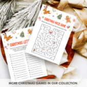 Kerst Maze Spel Feestdagenkaart