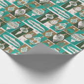 Kerst-MCM-versieringen Cadeaupapier (Hoek)