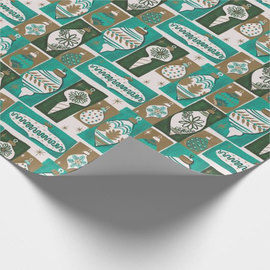 Kerst-MCM-versieringen Cadeaupapier (Hoek)