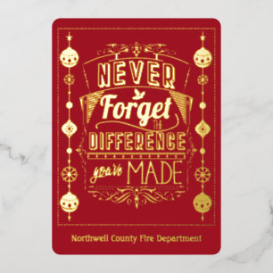 Kerst Medewerker Personeel Waardering Vakantie Folie Feestdagenkaart