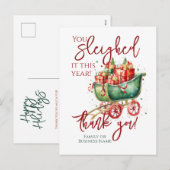 Kerst Medewerker Team Dank u Feestdagenkaart (Voorkant / Achterkant)