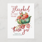 Kerst Medewerker Team Dank u Feestdagenkaart (Voorkant)