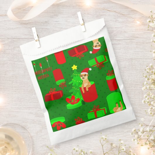 Kerst Meerkat Kerstman Grappige mangoest Bedankzakje (Geknipt)