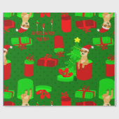 Kerst Meerkat Kerstman Grappige mangoest Cadeaupapier (Vlak)