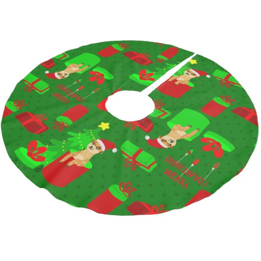 Kerst Meerkat Kerstman Grappige mangoest Kerstboom Rok (Gekanteld)