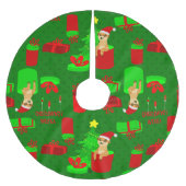 Kerst Meerkat Kerstman Grappige mangoest Kerstboom Rok (Voorkant)