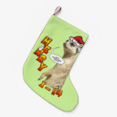 Kerst Meerkat  kous Kleine Kerstsok (Voorkant (Hangend))